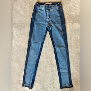 Tractr two tone/color block girls jeans, size 12